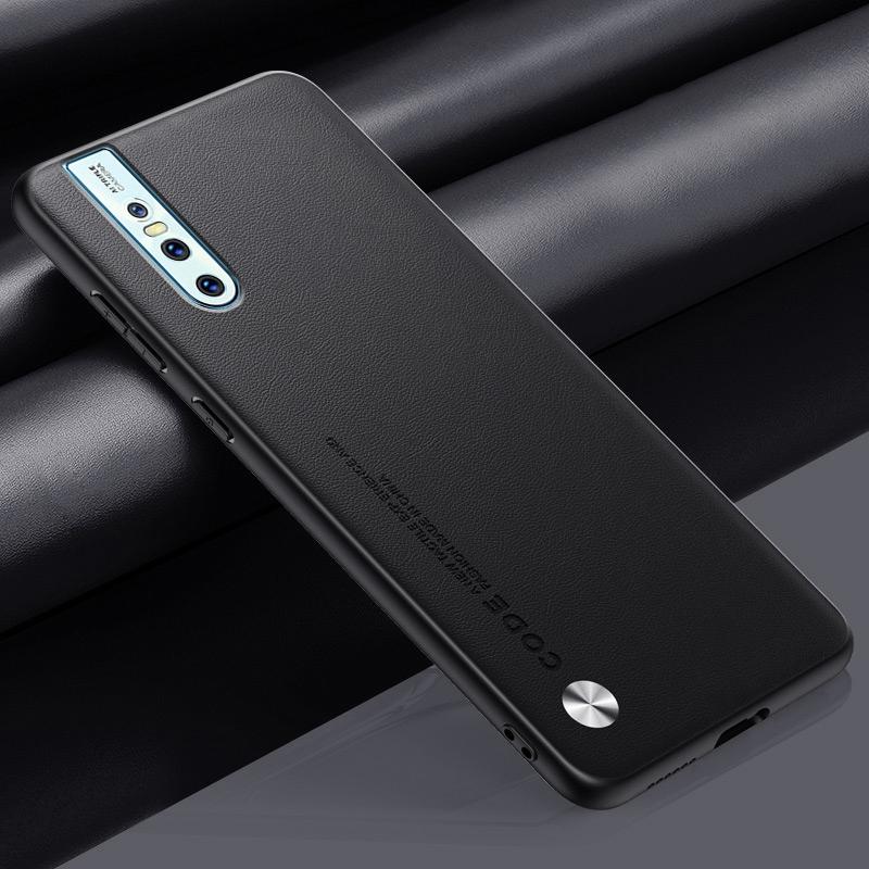 Luxus PU Lederhülle Für Vivo V15 Pro Rückseite Matte Silikon Stoßfester Schutz Handyhülle Für Vivo V15 V15Pro Coque