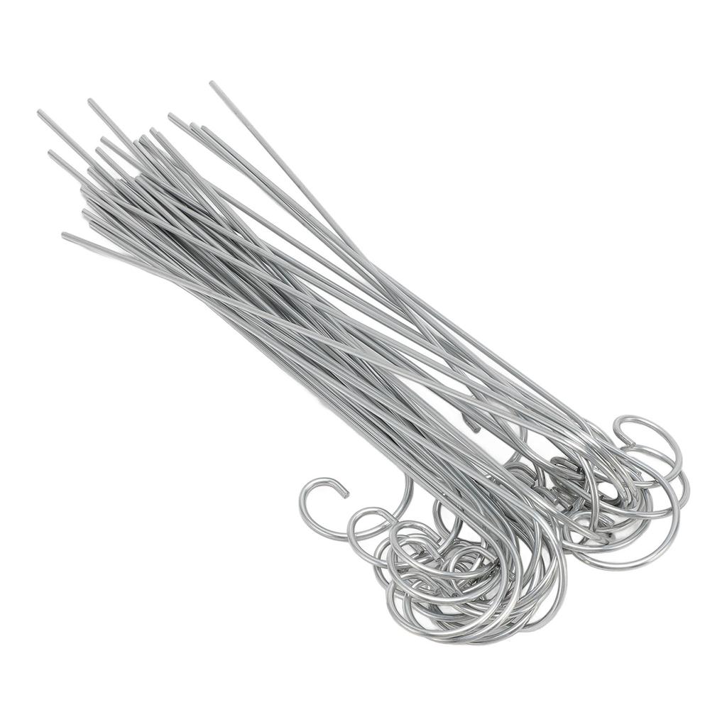30Pcs Plant Label Hooks Holder Stainless Steel Garden Markers Stake Plant Sign for Flower Pot Bonsai 200mm