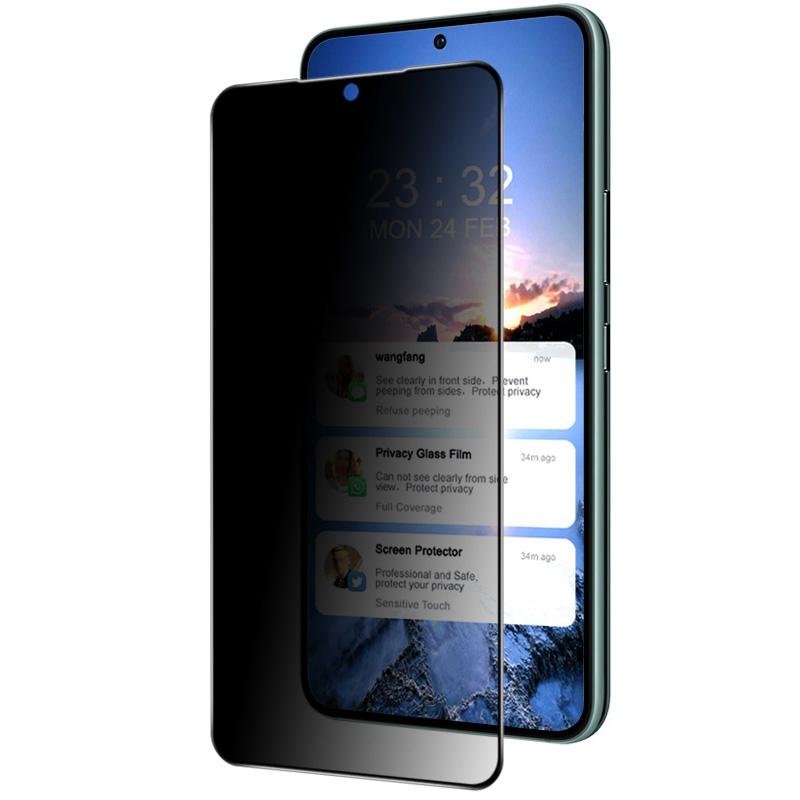 

IMAK Screen Protector For Samsung Galaxy S22 5G/S23 Anti-spy Tempered Glass Film Full Glue Full Covering Sensitive Touch Screen Film Type A