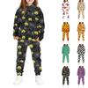 Kids Hoodie and Pants Set Halloween Print Pullover Sweatshirt for Boys Girls