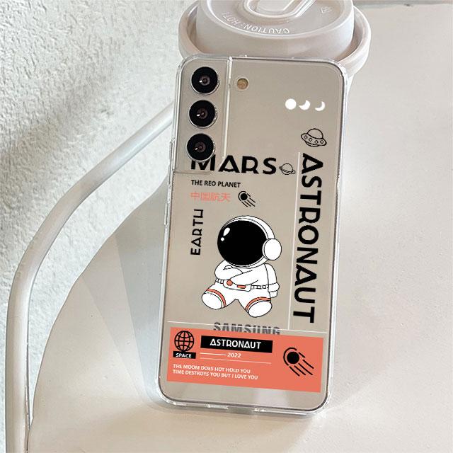 Przezroczyste etui na Samsung Galaxy S22 S20 FE S21 Plus S10 Lite S9 S8 S10e Note 20 Ultra 10 Lite 9 8 Pokrowiec na telefon Kreskówkowy Astronauta