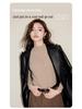 Women's Cashmere Slim Fit Half Turtleneck Long Sleeve Top for Autumn/Winter