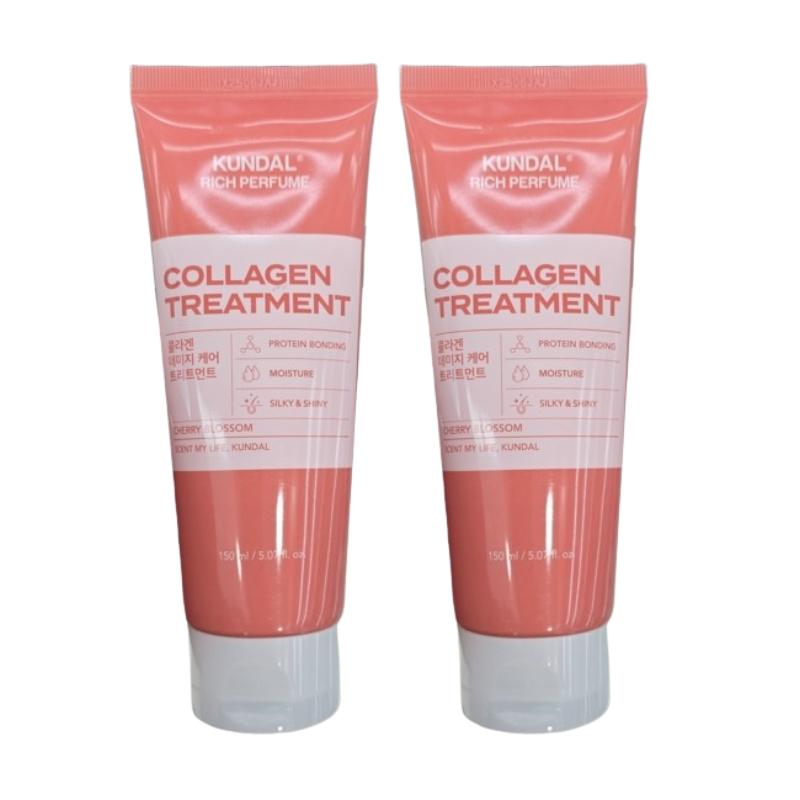 KUNDAL Collagen Damage Care Hair Treatment 150ml – Softening Hair Care, Cherry Blossom Fragrance, Smooth & Silky Finish