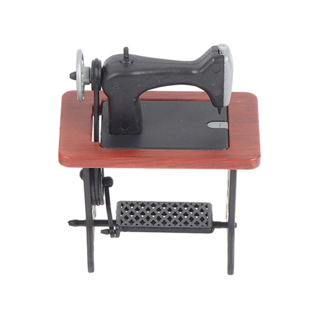 Miniature Sewing Machine Model For Dollhouse Decoration And Collectors 1/24 Dollhouse Scale Furniture Display Props