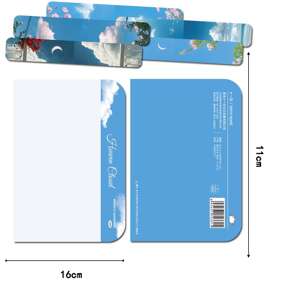 5PCS Heaven Cloud Magnetic Bookmarks Harajuku Fashion Library For Pages Books For Pages Readers Cafe Room Magnetic Bookmarks