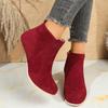 Large Size Women's Shoes Autumn and Winter New Round Head Solid Color High Heel Short Tube Side Zipper Fashion Boots Women