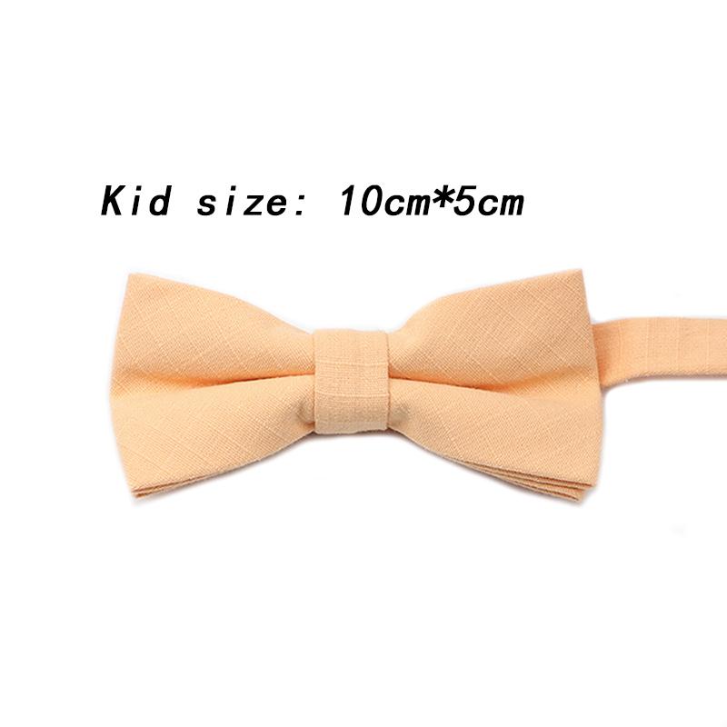 New Color Light Green Pink Peach Solid Cotton Parent-Child Bowtie Sets Kids Pet Men Women Butterfly Daily Cravat Gift Accessory