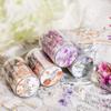 Die-cut Tape Flower Field Series Light Retro Flower Planner Phone Case Decorative.