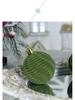 48-Piece Set: Flocked Christmas Balls in Army Green & Wine Red (4/6/8cm) Ornaments
