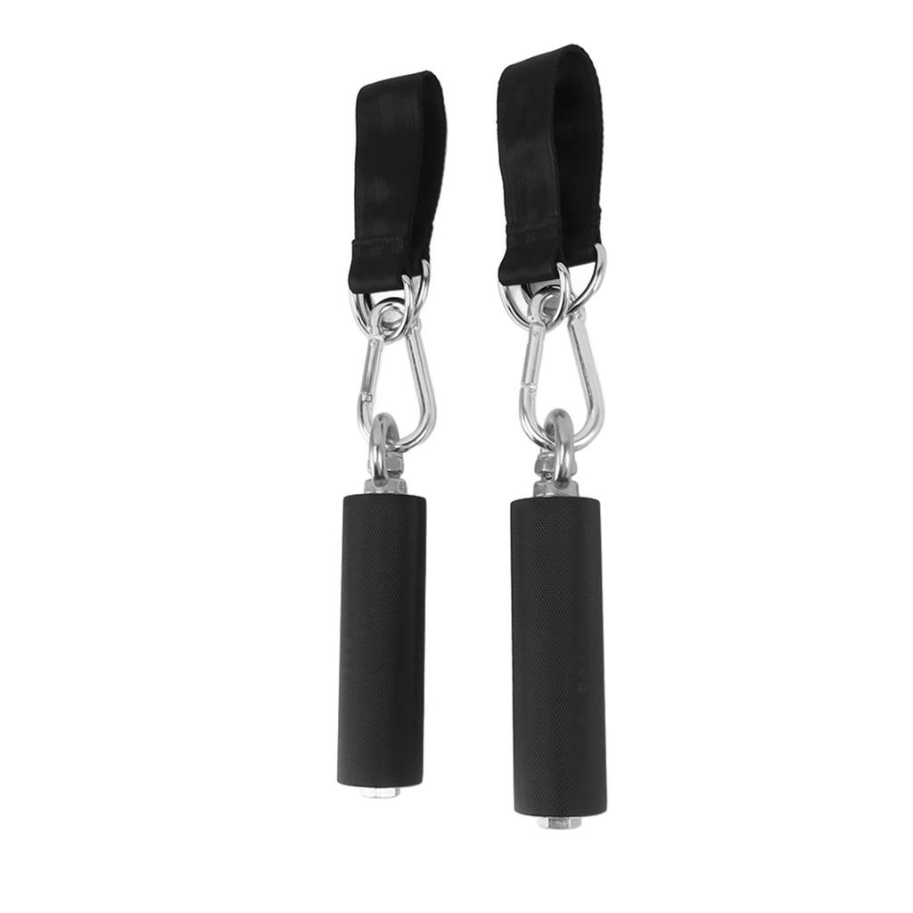 1Pair Pull Up Handle Cable Handle TPR Rubber Coated Grip Anti Slip Straight Gym Equipment