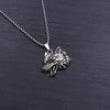 Necklace Pendant Hip Hop Titanium Steel Men'S Jewelry Retro Wolf Head Men'S Trendy Fashion Domineering Head Straight Criticism Nordic Dance Style