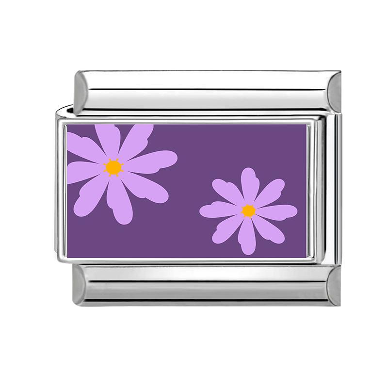 Fashion Purple Red Star Romantic Planet Daisy Cat Bead Fit 9mm Italian Charm Bracelet Stainless Steel Girls' DIY Making Jewelry