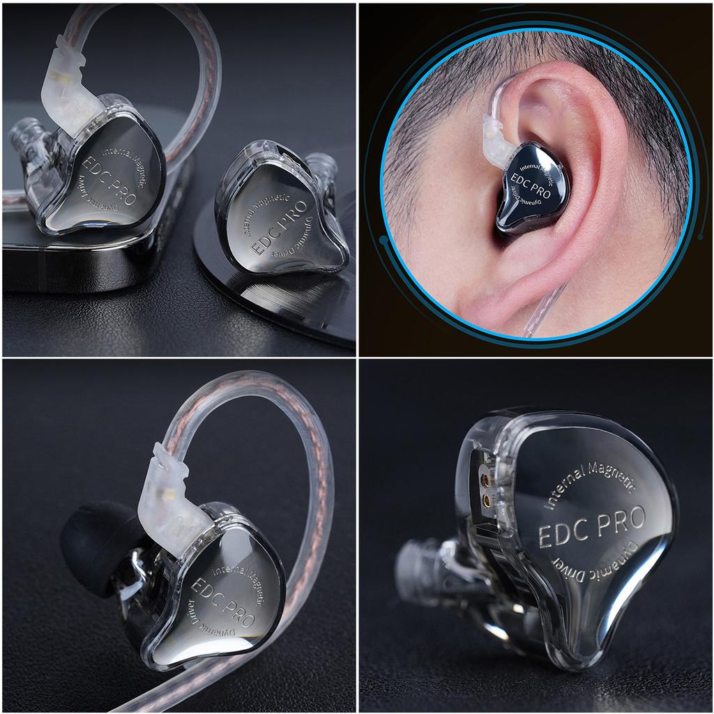 Earphones Dynamic Coils HiFi Headphone Sound Sports Earbud Noise Cancelling Earpieces with Detachable Cable