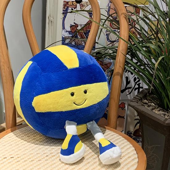 Plush Doll Cartoon Volleyball Soft Elastic Washable Cuddling Toy Sofa Car Seat Bed Decoration Throw Pillow Office Nap Pillow