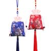 Floral Flower Tassel Drawstring Bag Beaded Chinese Style Sachet Bag  Party
