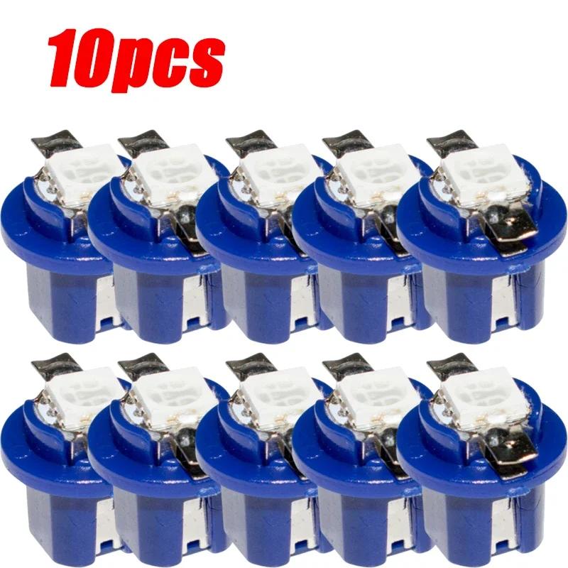 10Pcs T5 B8.5d LED Light Cars Interior Lamp Accessories Speed Lights Bulb Dashboard Side Switch Lamps 12V Instrument Signal Lamp