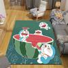 Doraemon4 Flannel Pattern Square Carpet,Area Rug,Carpet Rug for Living Room Bedroom Sofa Playroom Decor,Non-slip Floor Mat