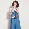 Wallet PU Croissant Bag Lipstick Earphone Bag Hanging Neck Coin Purse Portable   Streetwear