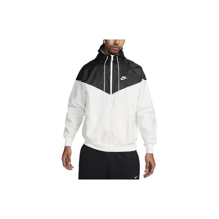 Nike Sportswear Windrunner Hooded Jacket  Sail Black  Men s DA0001-134 M