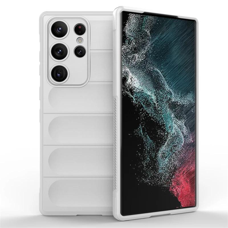 Pro Samsung Galaxy S22 S23 Plus S22 S23 Ultra S21 S23 FE 5g zadní kryt telefon pouzdro z tekutého silikonu proti pádu nárazuvzdorné Coque