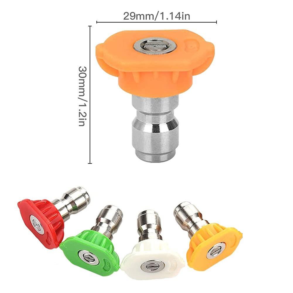 Green 25 Degree Pressure Washer Nozzles Compatible With Most Pressure Washers Designed For Longevity Four Different Nozzles