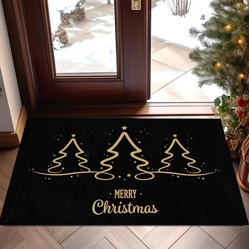 Weihnachtsbaum Druck Teppich Fußmatte Willkommensmatte Frohe Weihnachten Eingangsteppich Teppich Weicher Wohnzimmerteppich Schlafzimmer Heimdekoration