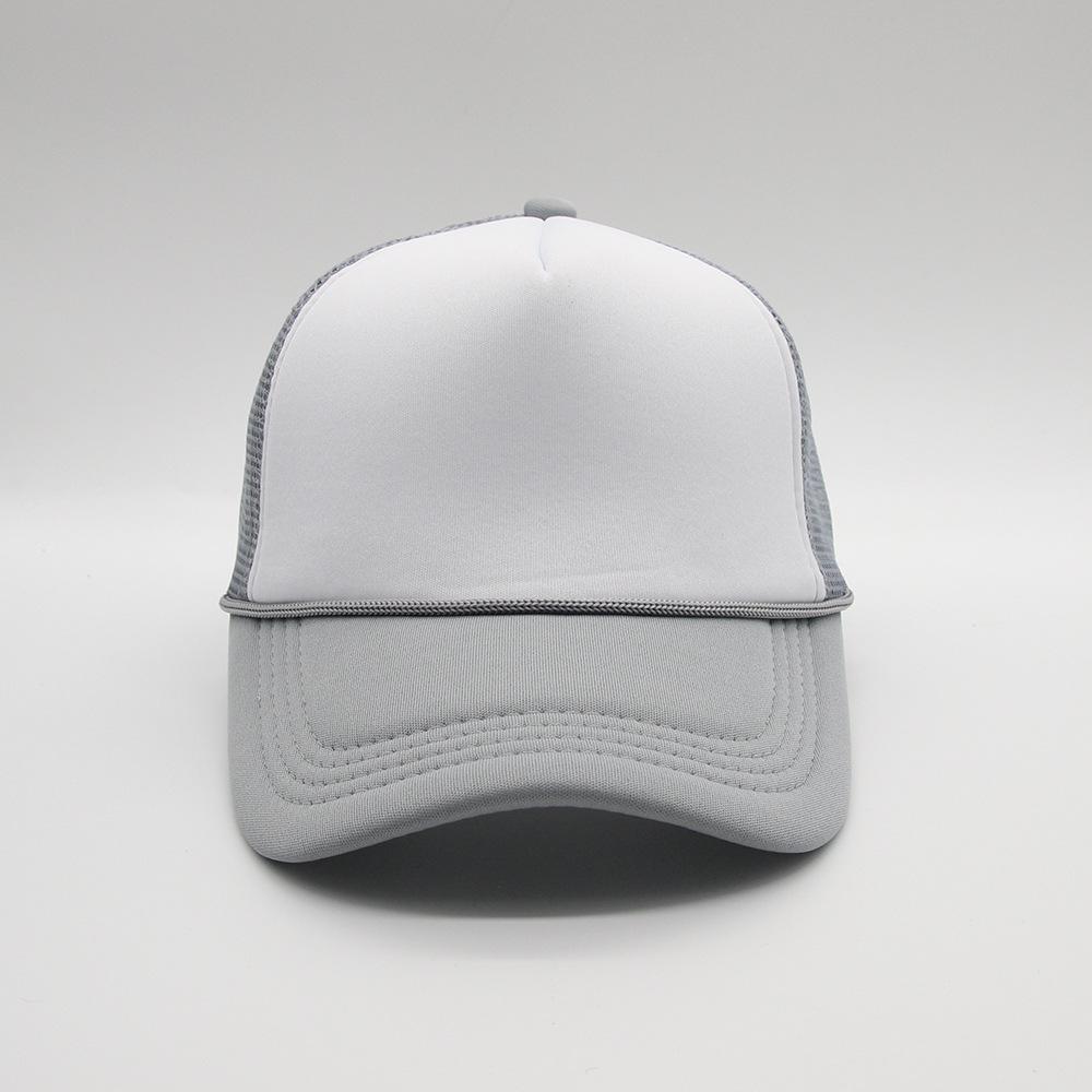 New Trucker Caps Men Women Plain Blank Foam Mesh Baseball Cap With Rope Summer Breathable Outdoor Sport Sun Visor Hats