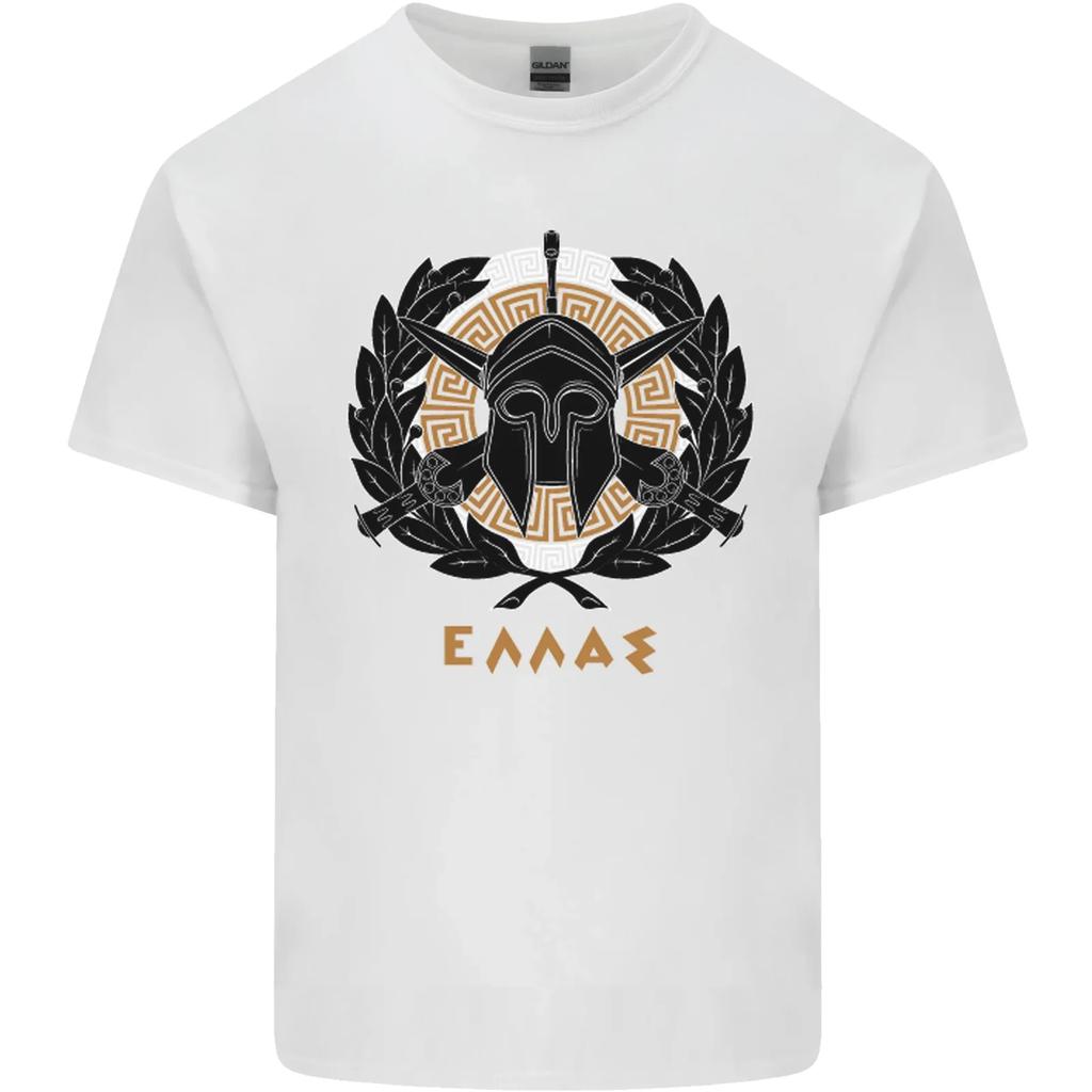 Greek Helmet Spartan Gym Training MMA TShirt 100 Cotton ONeck Summer Short Sleeve Casual Mens Tshirt Size S3XL