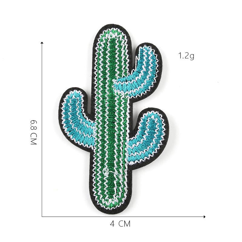 Embroidery label cactus plant patch sticker children's shoes and hats clothing accessories accessories embroidery sticker cloth sticker