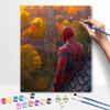 Disney SpiderMan oil paint by numbers painting kit handmade diy home decor gifts, superhero wall art for living room, canvas portrait.