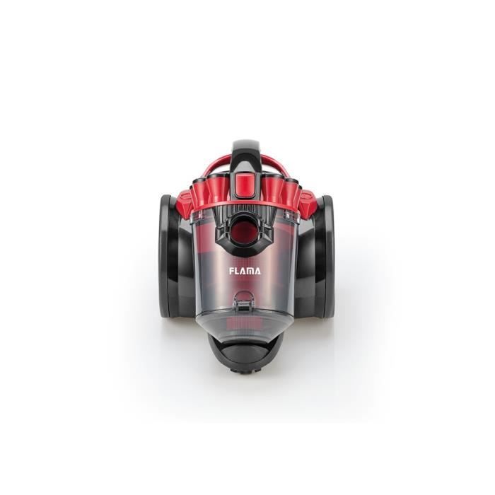 Aspirateur sans sac Flama 1684FL - Rouge - Capacité 1,5L - Puissance d'aspiration 800W-1000W