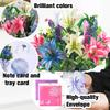 Premium 3D Pop Up Flower Bouquet Card Mothers Day Present Valentines Day Anniversary Birthday Greeting Cards Thank You Wishes Gifts