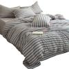 European Style Retro Crinkled Gauze Linen Button-Up Set - Machine Washable, Ideal for Naked Sleep with Fitted Sheet.