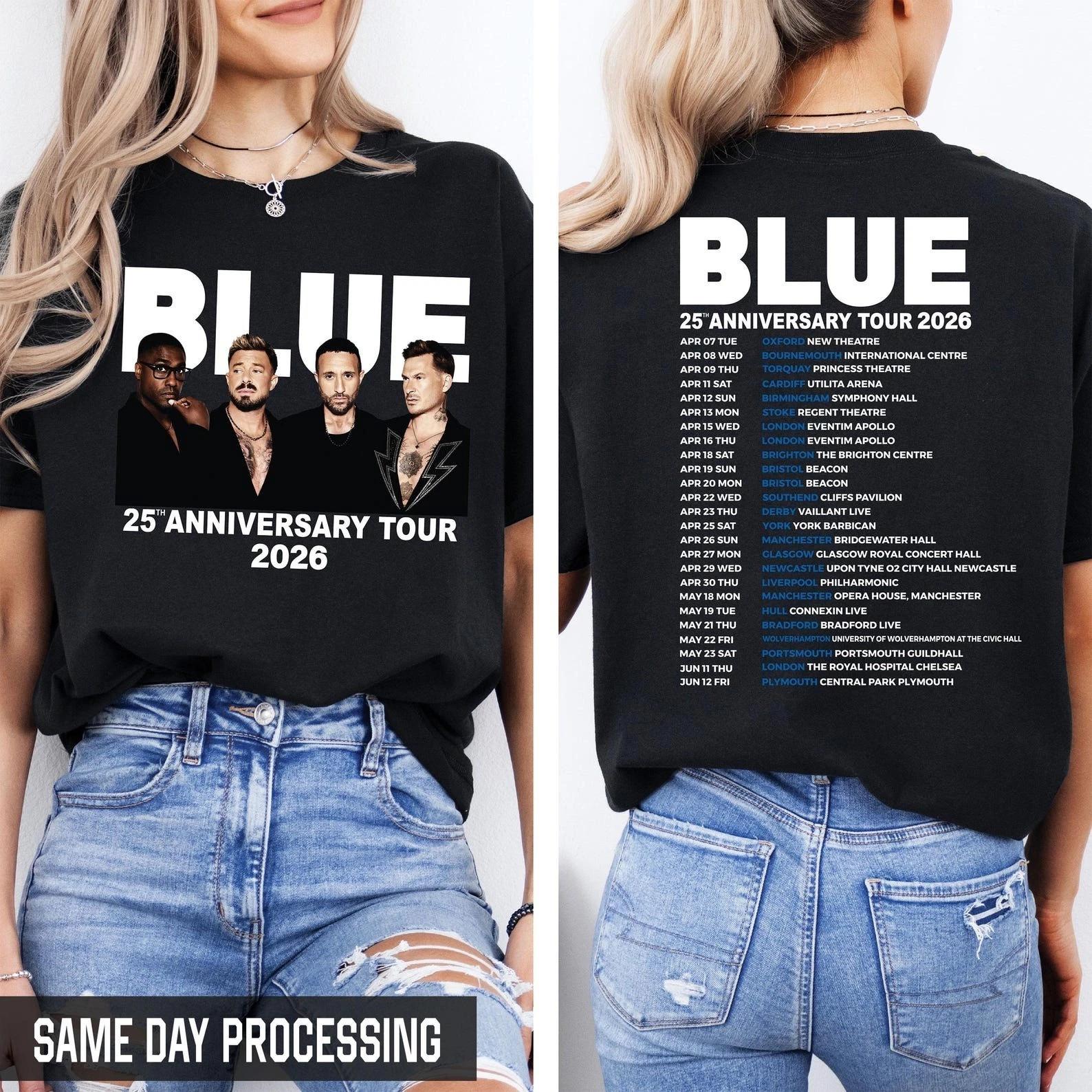 Blue Concert Tour Fan Tshirt, Blue World Tour Top, Blue Music World Tour Gift Sh 2XL