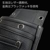 SK11 Black Nail Bag, 2-Tier, Swing Pocket Design, Reinforced Bottom, Leather-Like Fabric, Black Plated Hardware, SSL-NB-11