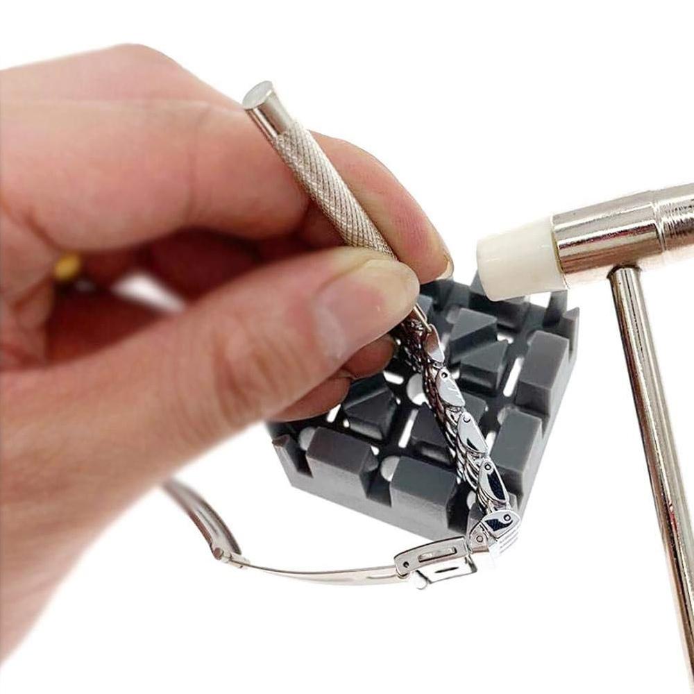11pcs/set Watch Link Removal Tool, Repair Kit For Watch Bracelet Adjustment Replacement, Link Remover ,Pins ,Spring Bars ,Hammer