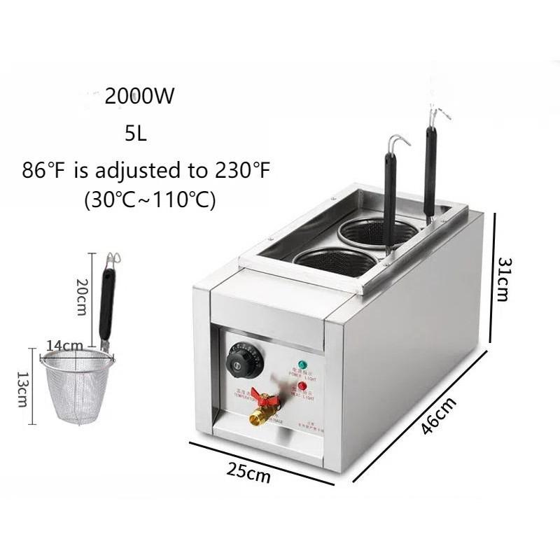Large Capacity Commercial Pasta Cooker Electric Pasta Cooking Machine Multifunctional Pasta Warmer Noodles Cooker
