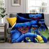 Blaue Monster Huggy Familie Decke Flanelldecke für Bett, Sofa, Camping, Wandern, Picknick Zubehör, Geschenk für Familie Fan Geschenke