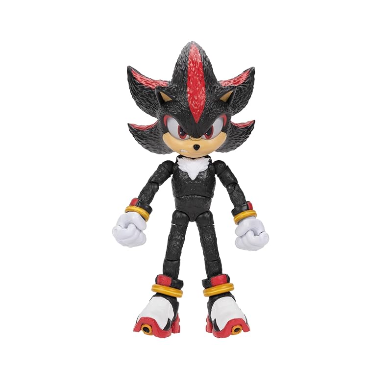 

sonic the hedgehog sonic 3 movie action figures Частина 2 5 дюймів shadow Sonic The Hedgehog 3 Movie Action Figures 5-дюймовий Shadow[продукт]