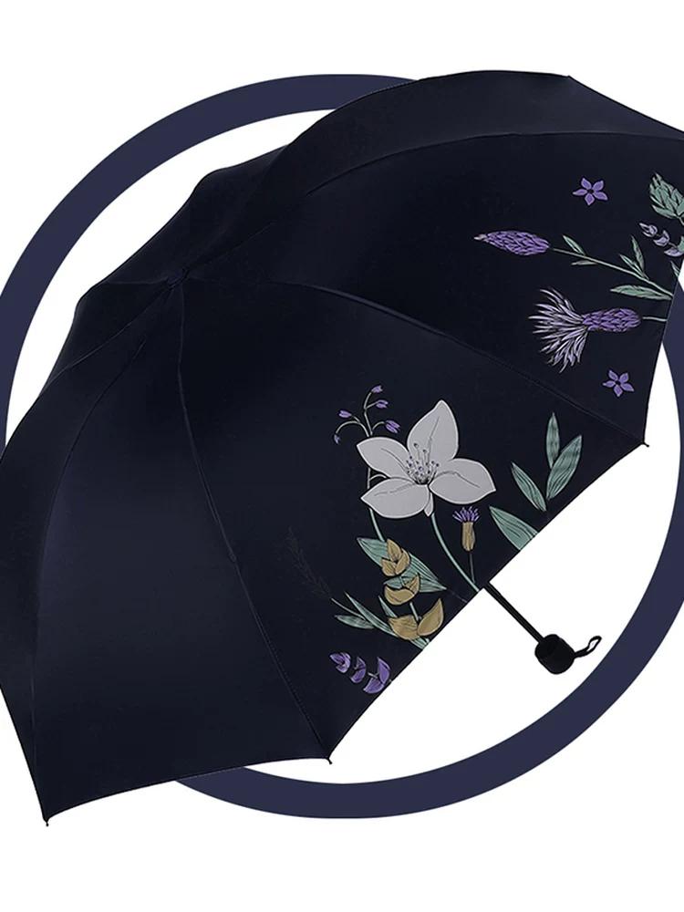 2026 New Model Paradise Umbrella 80% Off Floral Dual-Use Umbrella with Black Coating for Sun Protection and Convenient Sunshade Umbrella
