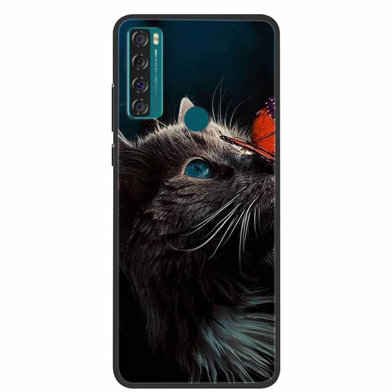 Para TCL 20 SE Funda 205 de silicona suave Funda de dibujos animados para TCL 20B 6159K Funda trasera para TCL 20 R 5G 20SE Fundas de moda TPU Funda