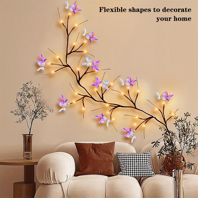  LED Tree Branch Lights Realistic Twigs Wall Ornament for Children Bedroom Living Room Celebration Decor