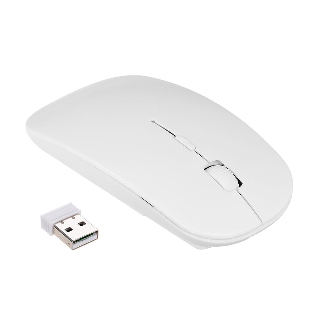 2.4G Wireless Mouse Mice 1600DPI Portable Ultra-thin Mute Mouse 4 Keys Wireless Optical Mouse for Laptop Desktop Computer