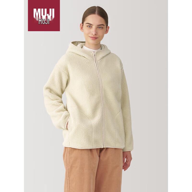 

MUJI Women s Long-Pile Fleece Hoodie XL