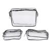 3Pcs Clear Insert Bag Transparent Makeup Toiletry Brush Zipper Insert Inner Bag Divider Storage Orga