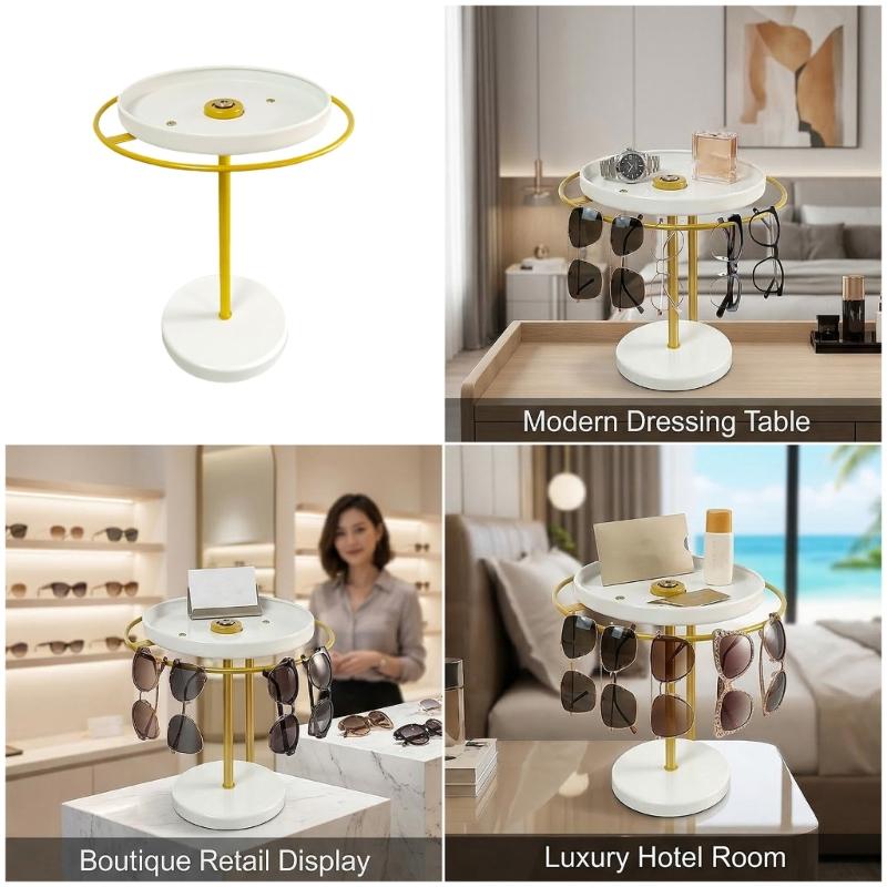 Moderner rotierender Sonnenbrillenständer mit stabiler Metallkonstruktion Metallregal Perfekt für die Organisation mehrerer Paare