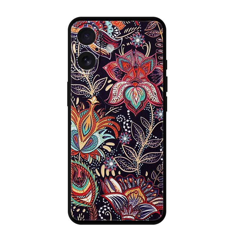 

For iPhone 17 Pro Max 3D Case 17pro 17 Air Soft TPU Bumper Protector Flower Relief Emboss Silicone Cover for 17Air Fundas Coque iPhone 17 Air