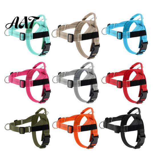 Reinforced Stitching Pet Body Harness No Pull Dog Harness, Adjustable Nylon Vest with Handle, Breathable Ergonomic Chest Protector for Walking