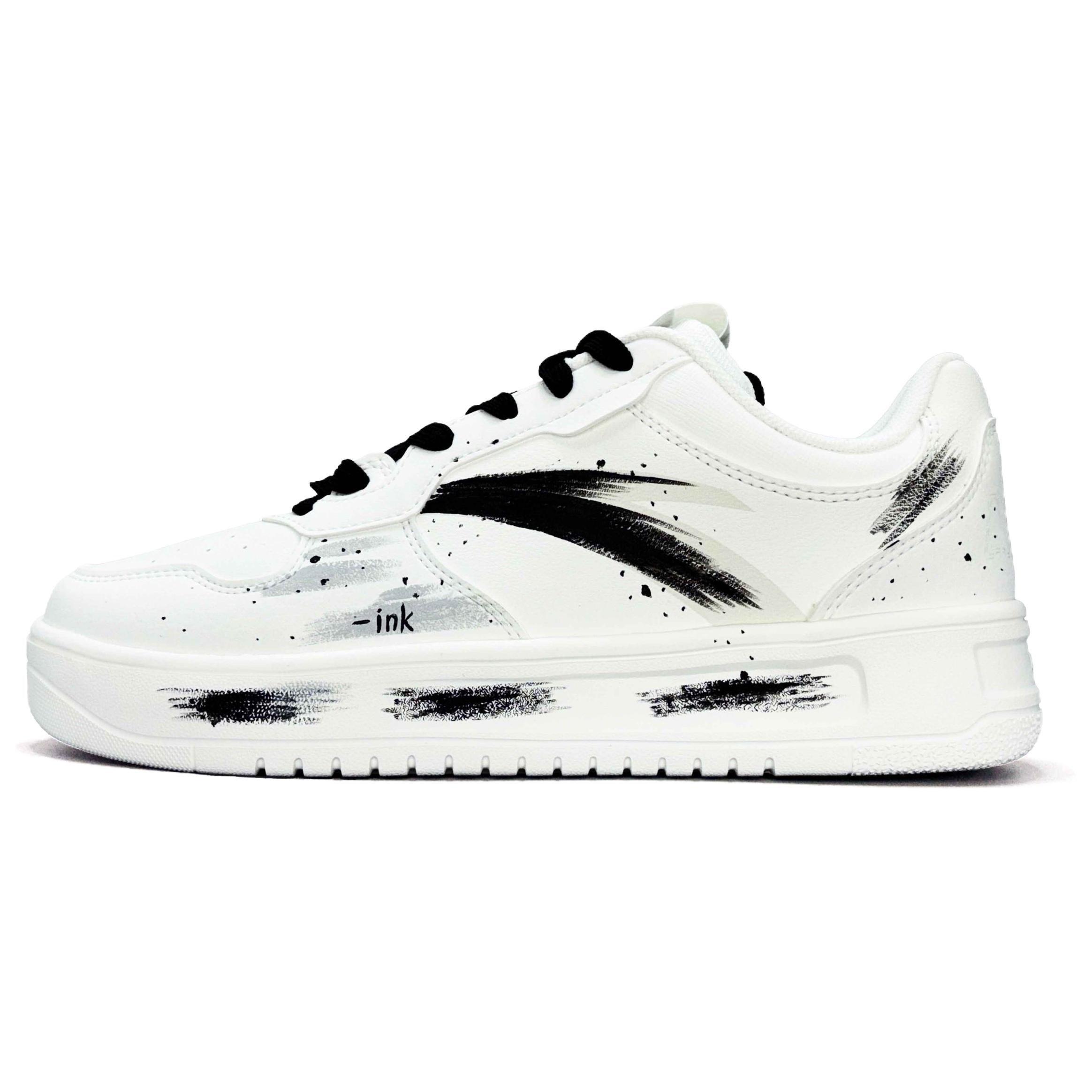 

Anta Ins Synthetic Leather Comfortable Simple Versatile Wear-Resistant Lightweight Low-Top Skate Shoes Unisex sneakers Black White 912628011Q-2(INS) 36