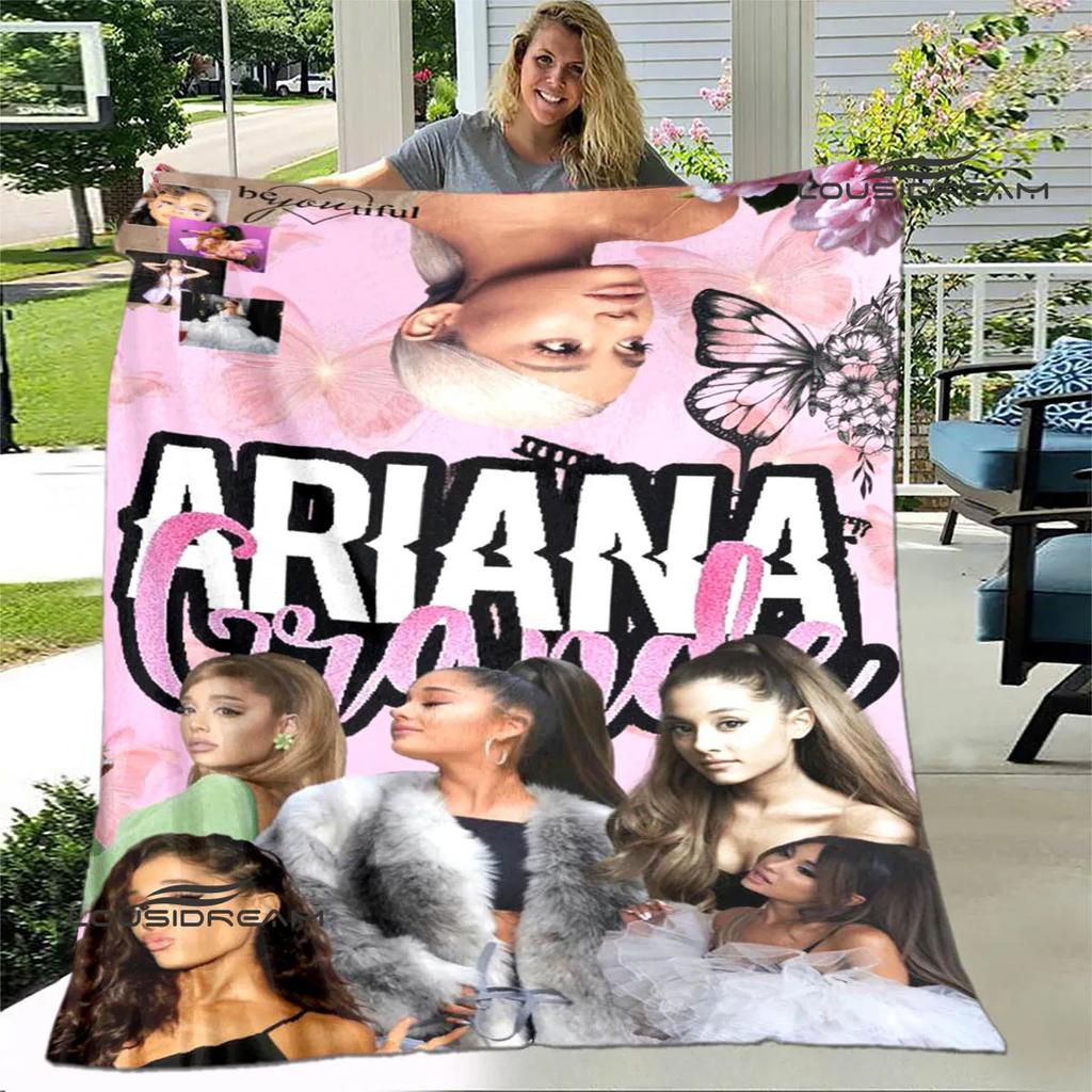 Singer Ariana grande printed blanket Flange Warm blanket soft and comfortable blankets bed linings cubre cama birthday gift